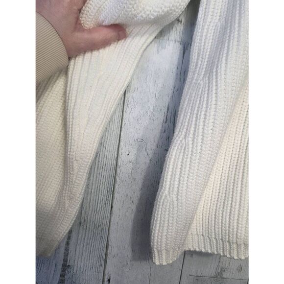 Quince Organic Cotton Fisherman Crew Ivory Sz. L - Picture 11 of 13